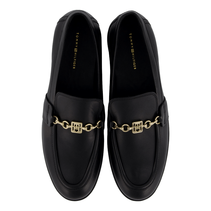 Th Chain Leather Loafer Black