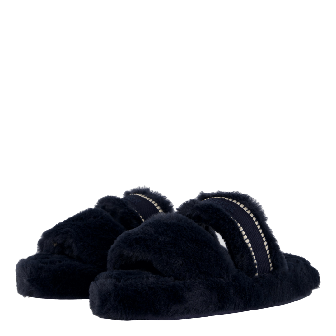 Hilfiger Fur Basics Slipper Space Blue