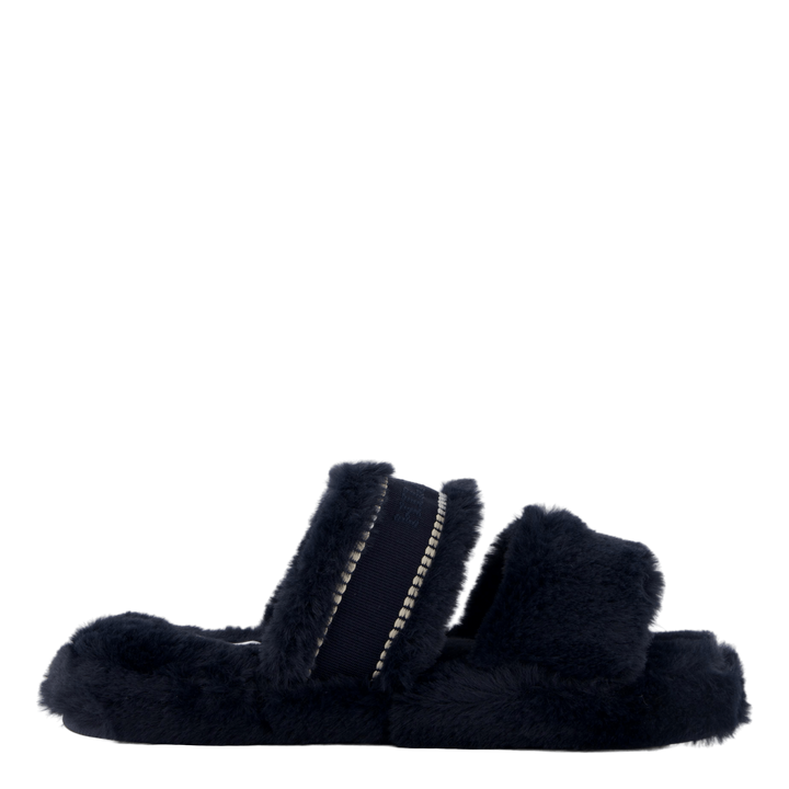 Hilfiger Fur Basics Slipper Space Blue