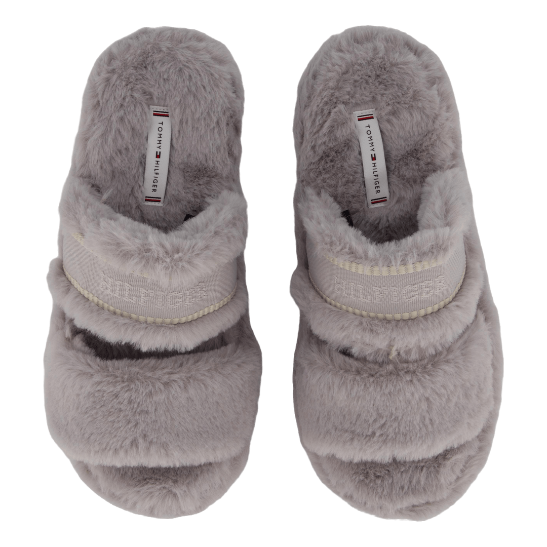 Hilfiger Fur Basics Slipper Grey Whisper