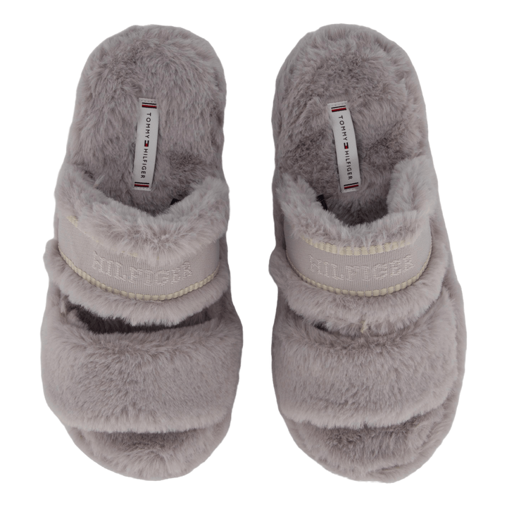 Hilfiger Fur Basics Slipper Grey Whisper