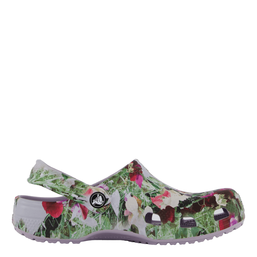 Classic Photoreal Floral Clog Mauve Mist