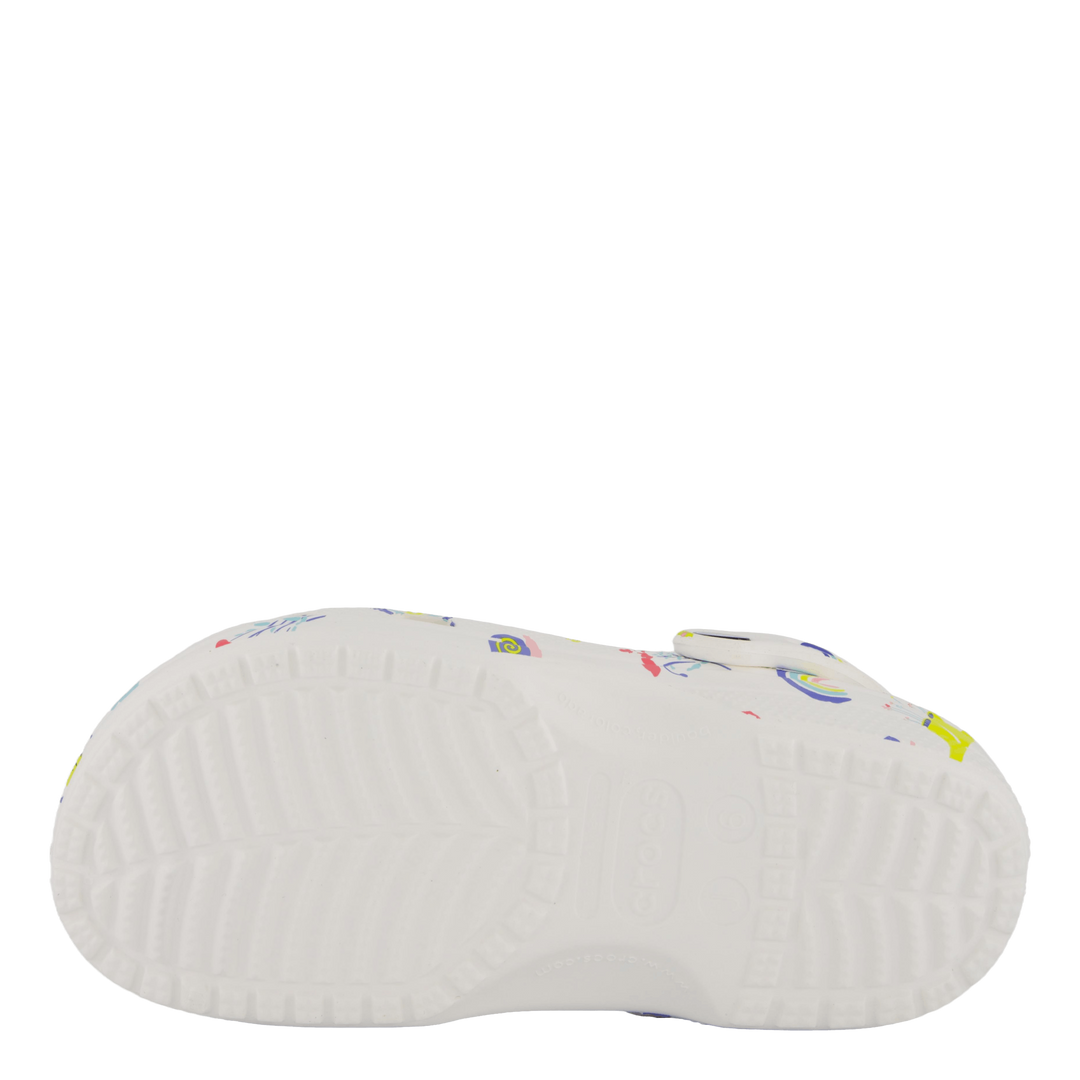 Classic Doodle Print Clog K White/multi