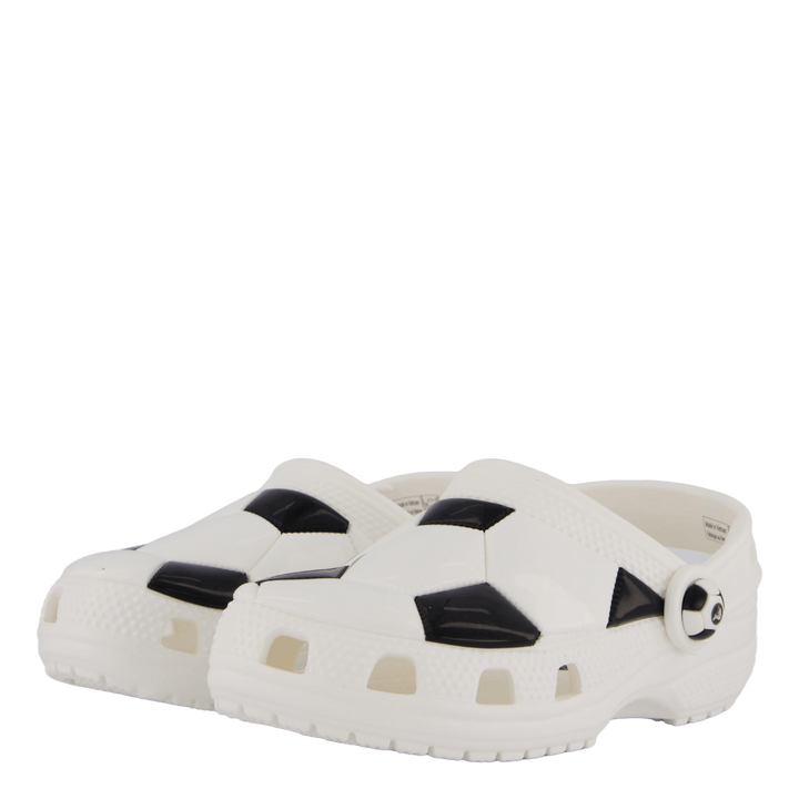 Classic Soccer Ball Clog T White/black