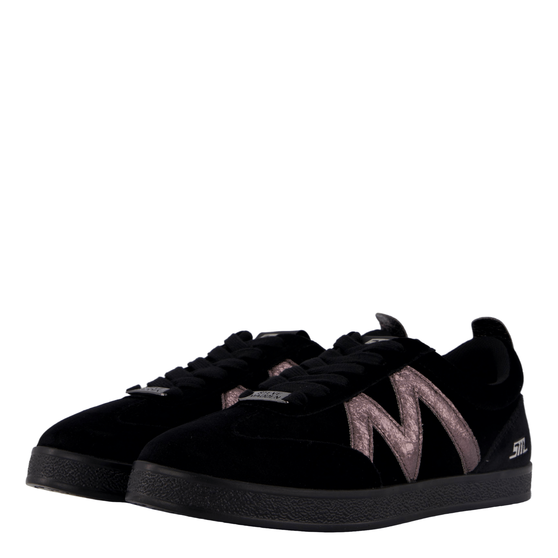 Steve madden black suede sneakers sales