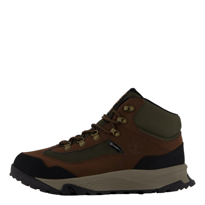 Mid Lace Up Waterproof Hiking  Dark Brown