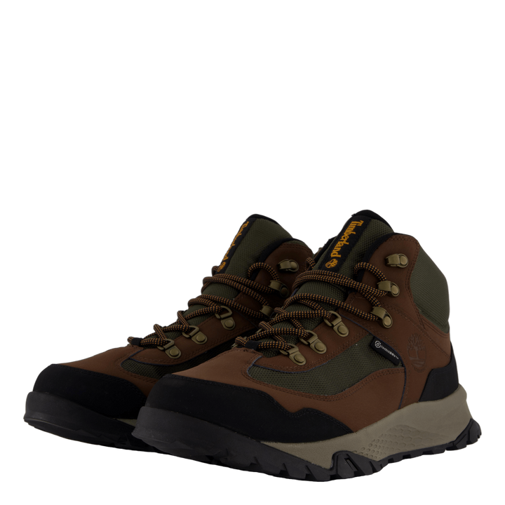 Mid Lace Up Waterproof Hiking  Dark Brown