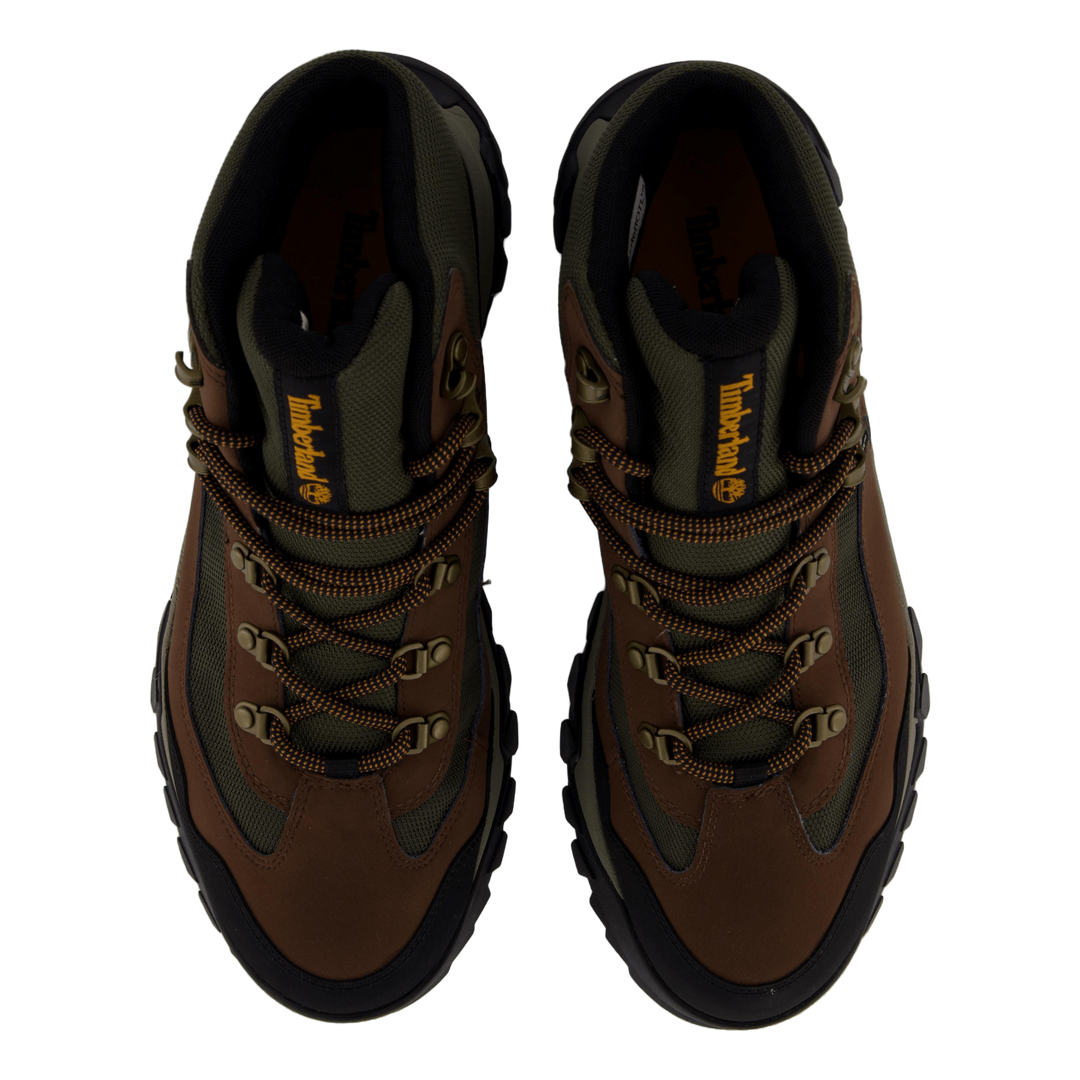 Mid Lace Up Waterproof Hiking  Dark Brown