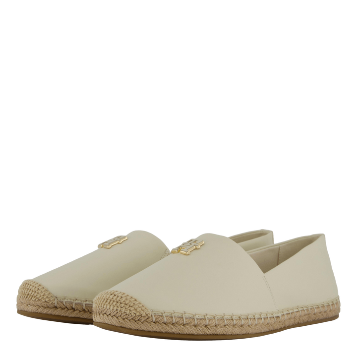 Th Logo Leather Espadrille Beige