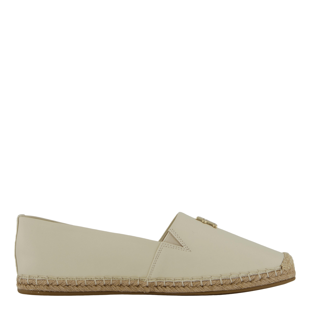 Th Logo Leather Espadrille Beige