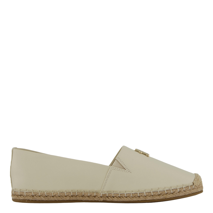 Th Logo Leather Espadrille Beige