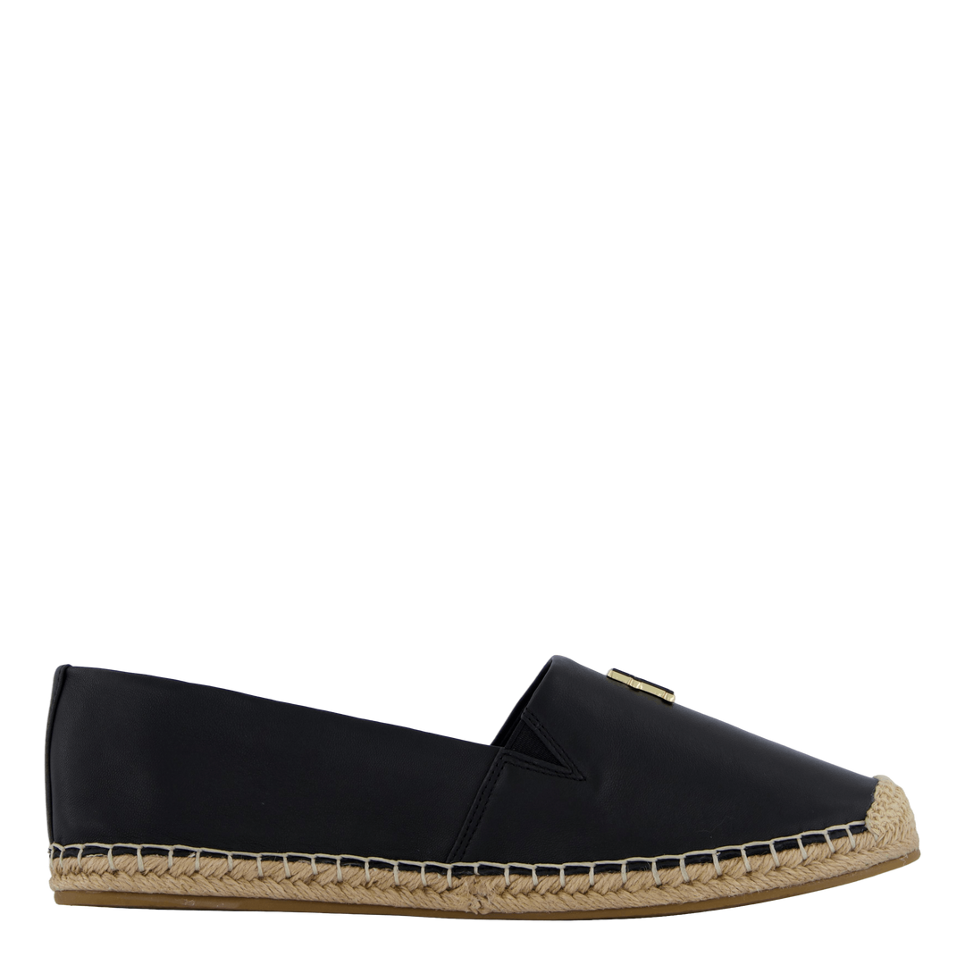 Th Logo Leather Espadrille Black