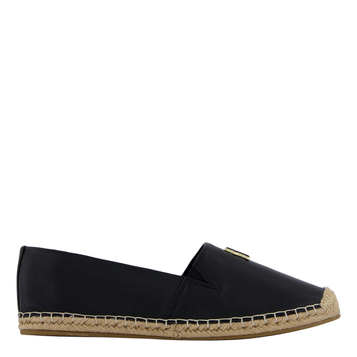 Th Logo Leather Espadrille Black