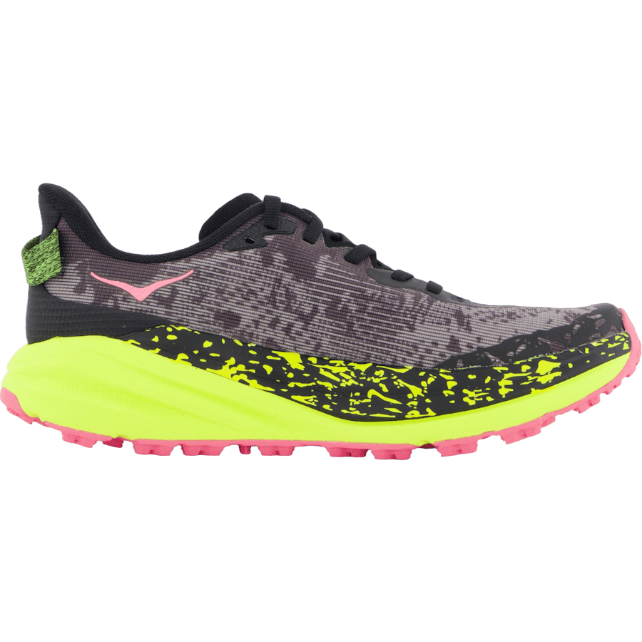 W speedgoat 6 Black / neon hoka citrus