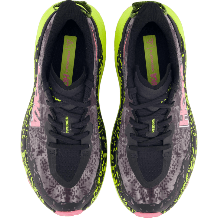 W speedgoat 6 Black / neon hoka citrus