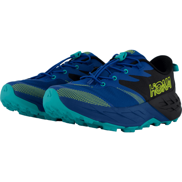 Y speedgoat 7 big kids Black / night glow blue