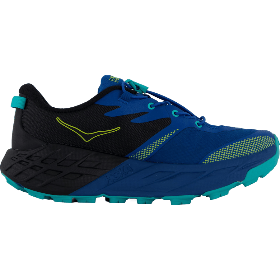 Y speedgoat 7 big kids Black / night glow blue