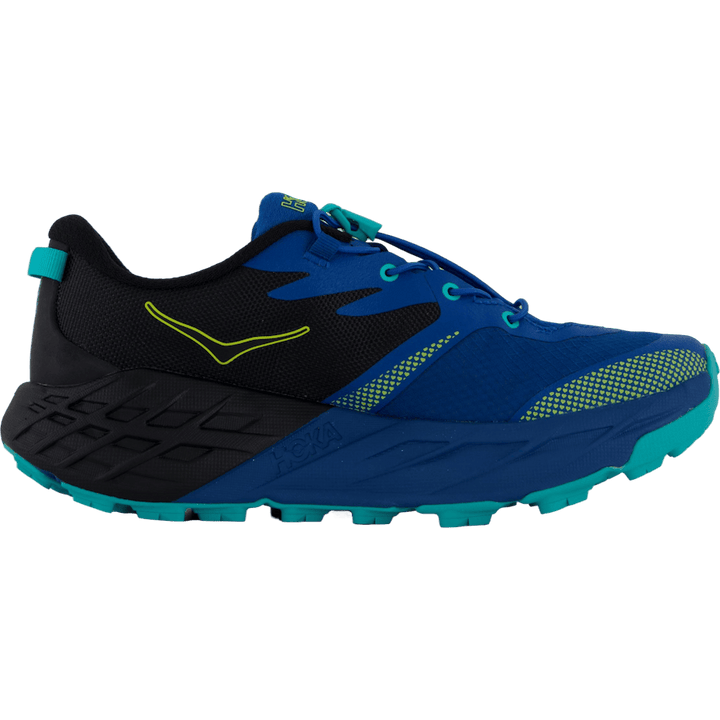 Y speedgoat 7 big kids Black / night glow blue