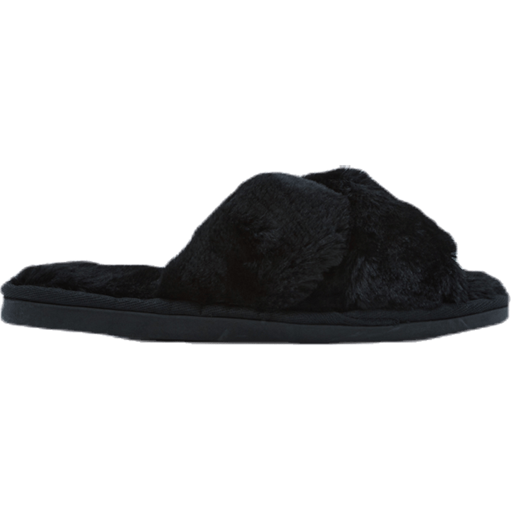 Alie Fluffy Slippers Black