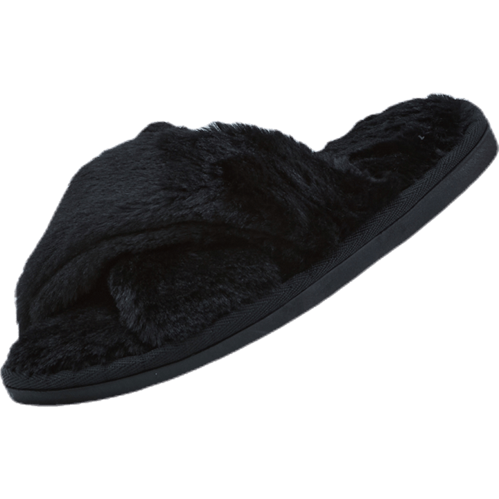 Alie Fluffy Slippers Black