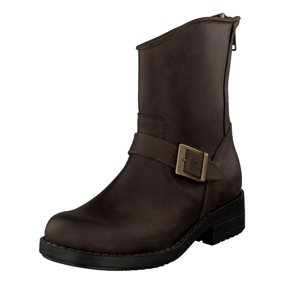 Low Boot Zip Back Brown/Old Gold