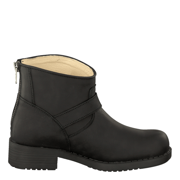 Very Low Boot Zip Back Black/Silver