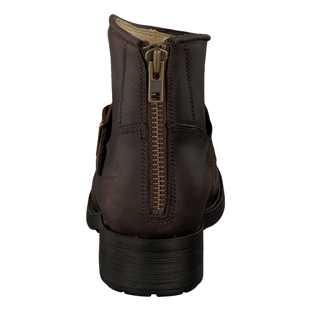 Very Low Boot Zip Back Brown/Gold