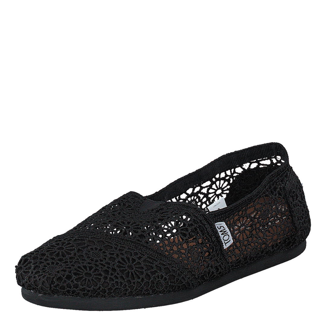 Toms black best sale crochet women's classics