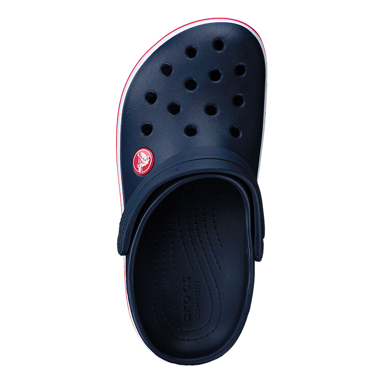 Blue and red crocs sales