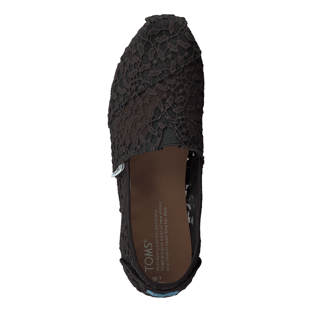 Toms Alpargata Black Lace Leaves Heppo