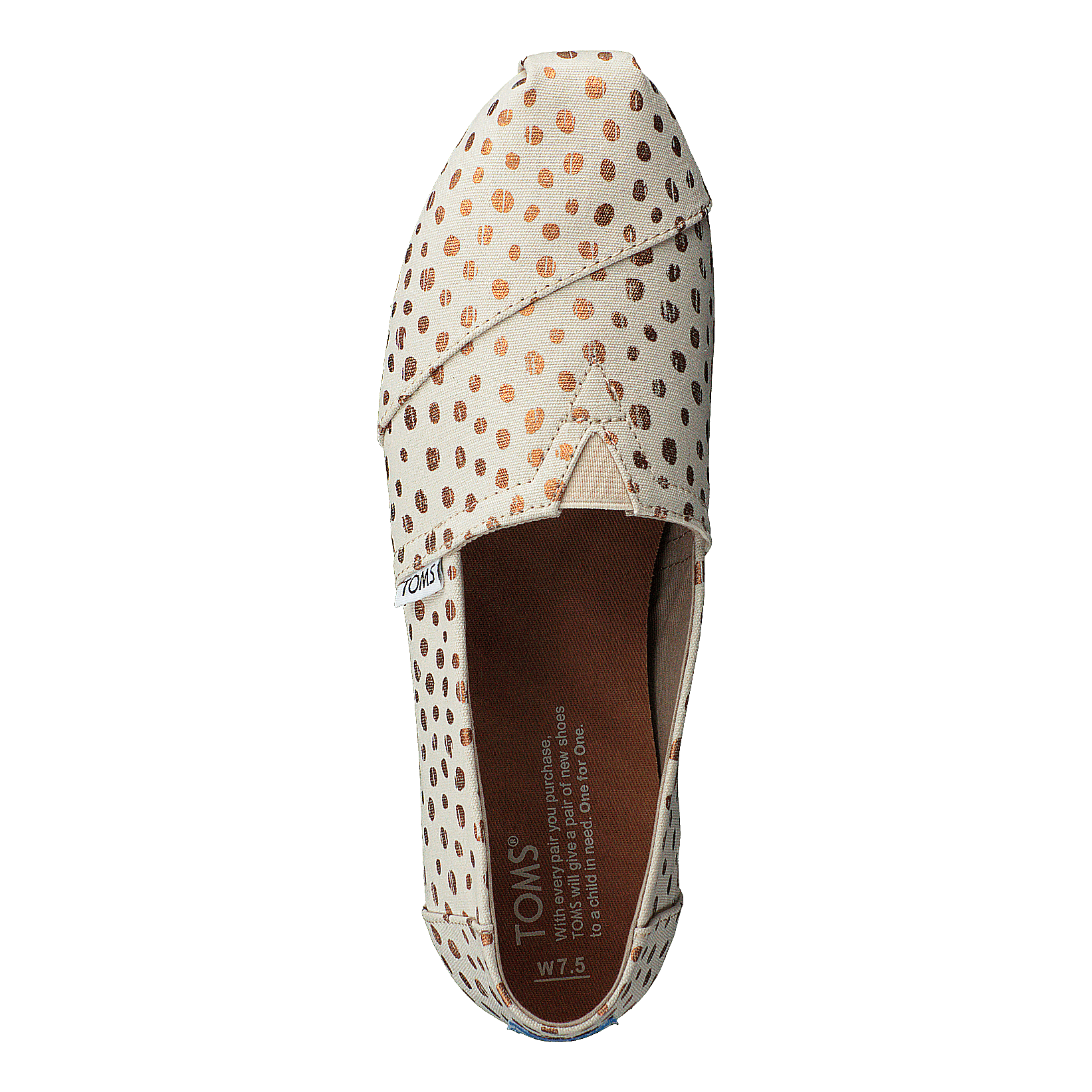 rose gold polka dot toms