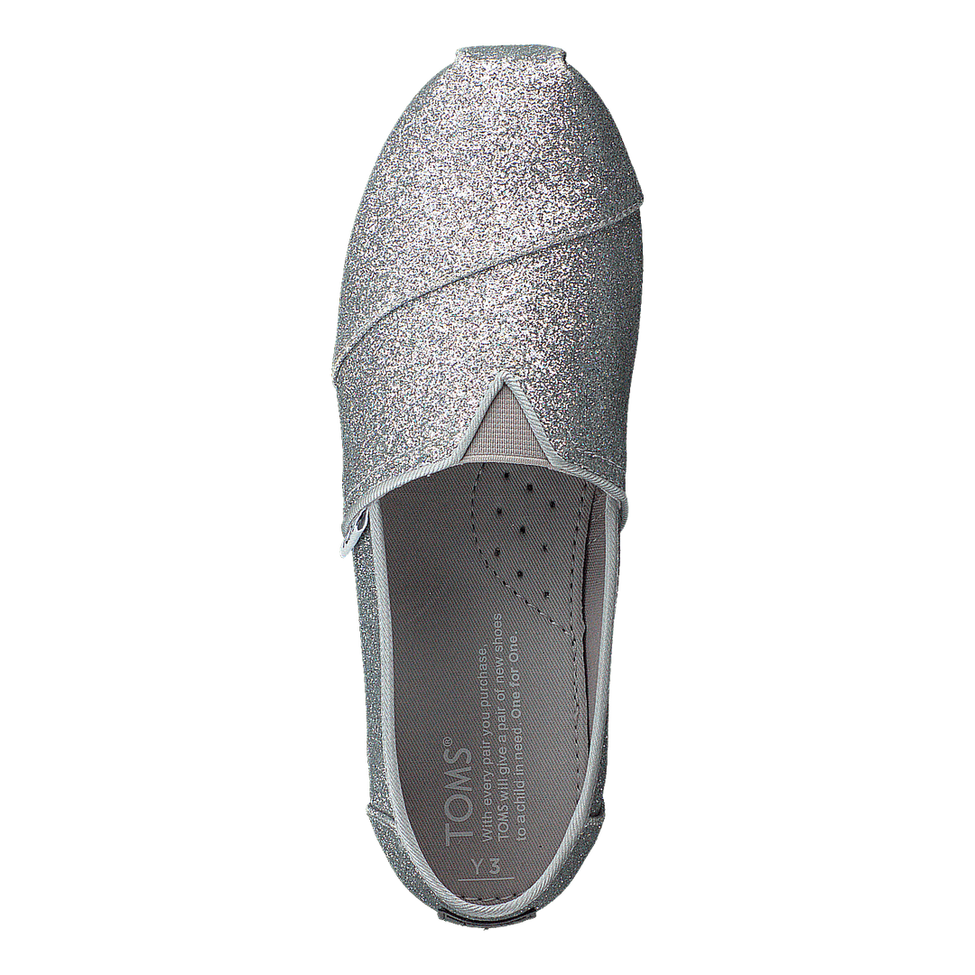 Alpargata Youth Silver Iridescent Glimmer