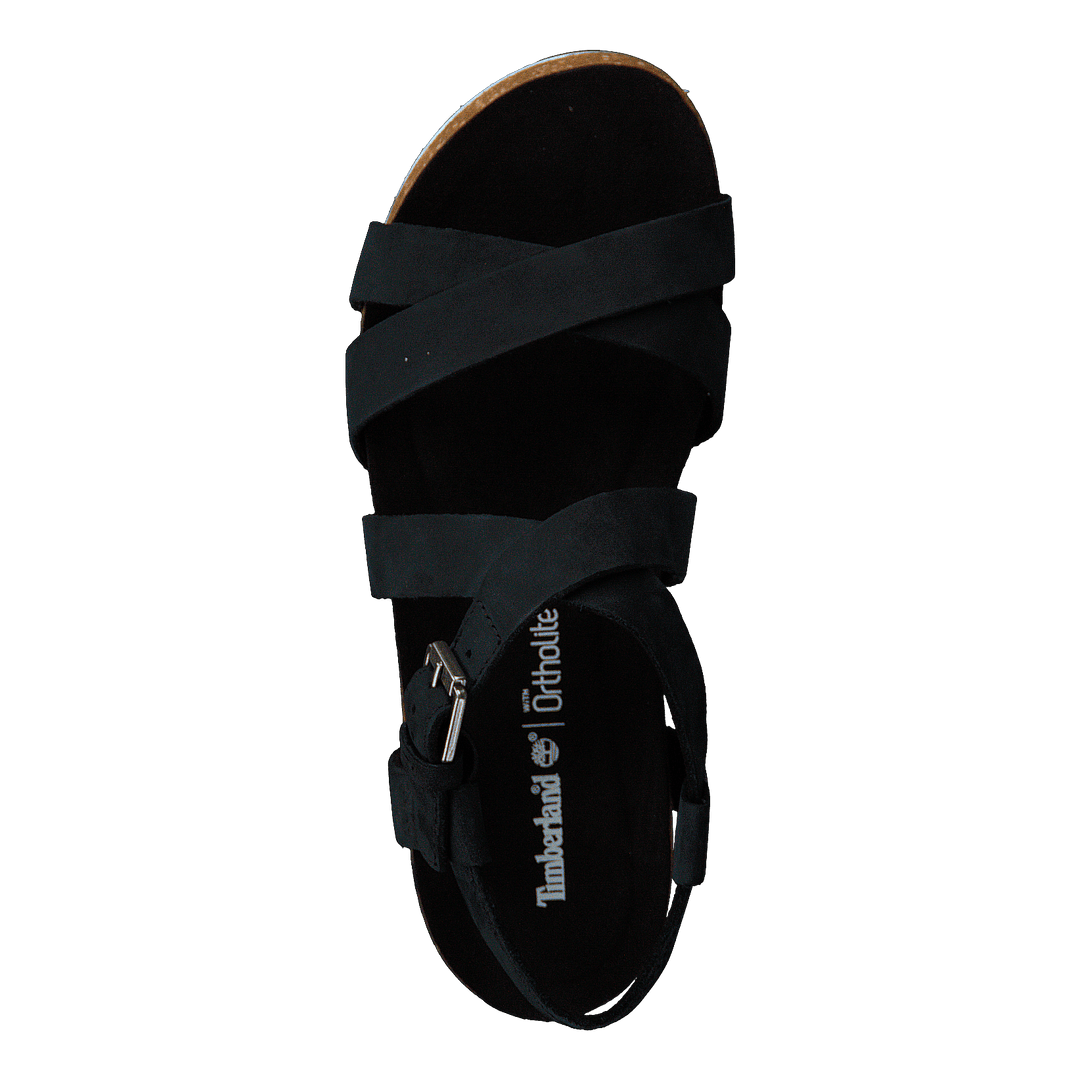 Malibu Waves Ankle Sandal Jet Black Naturebuck