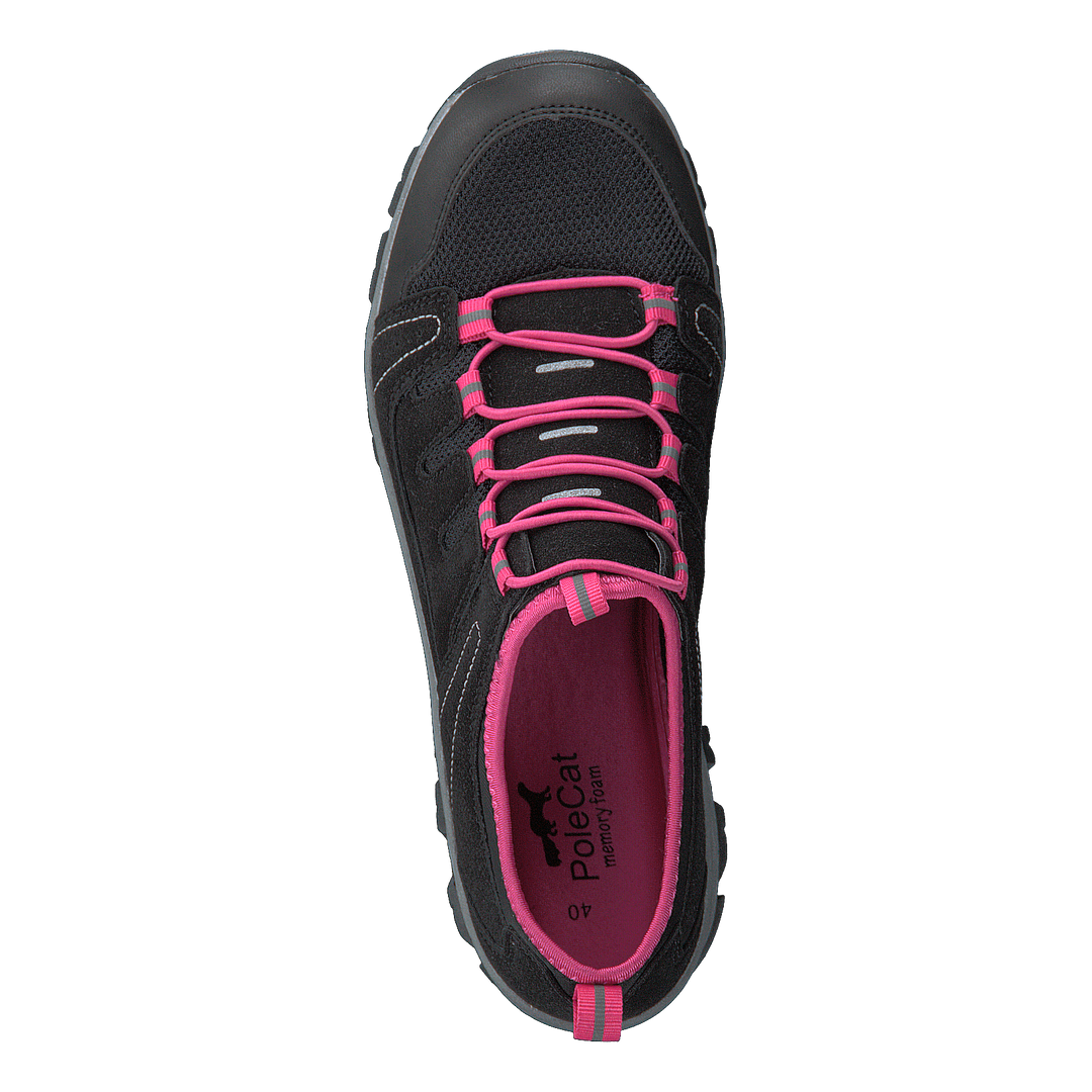 435-3111 Comfort Sock Black/fuxia