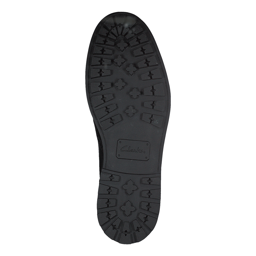 Curington Rise Blk Smooth Lea Clarks Heppo