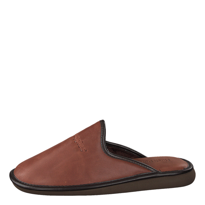 Leather Slipper Cognac