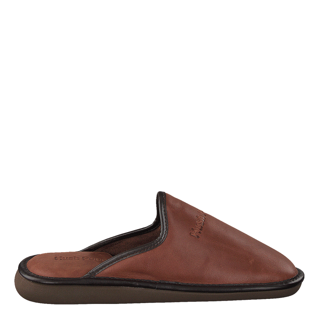 Leather Slipper Cognac