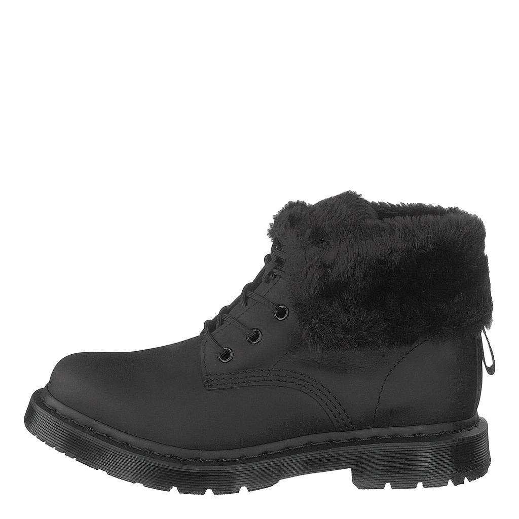 Dr martens 1460 kolbert black leather snowgrip flat ankle boots best sale