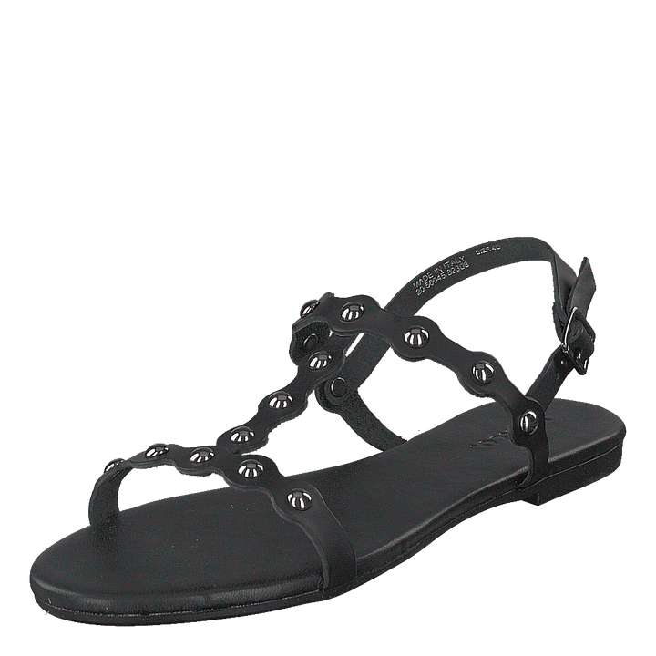 Bitt Leather Studs Sandal 100 - Black