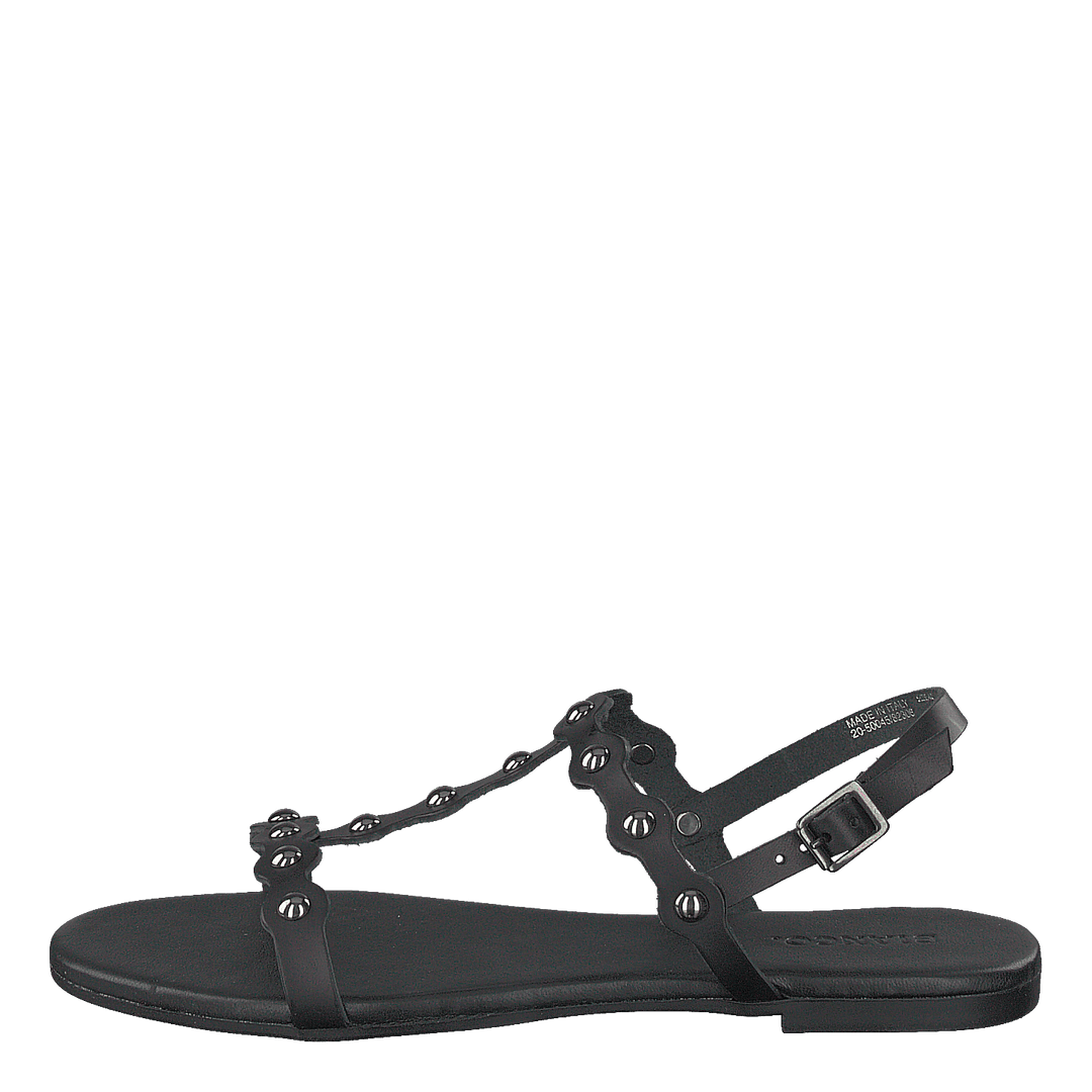 Bitt Leather Studs Sandal 100 - Black