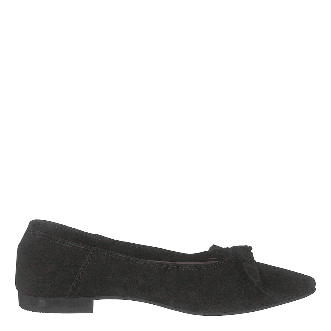 Berna Suede Bow Shoe 101 - Black 1
