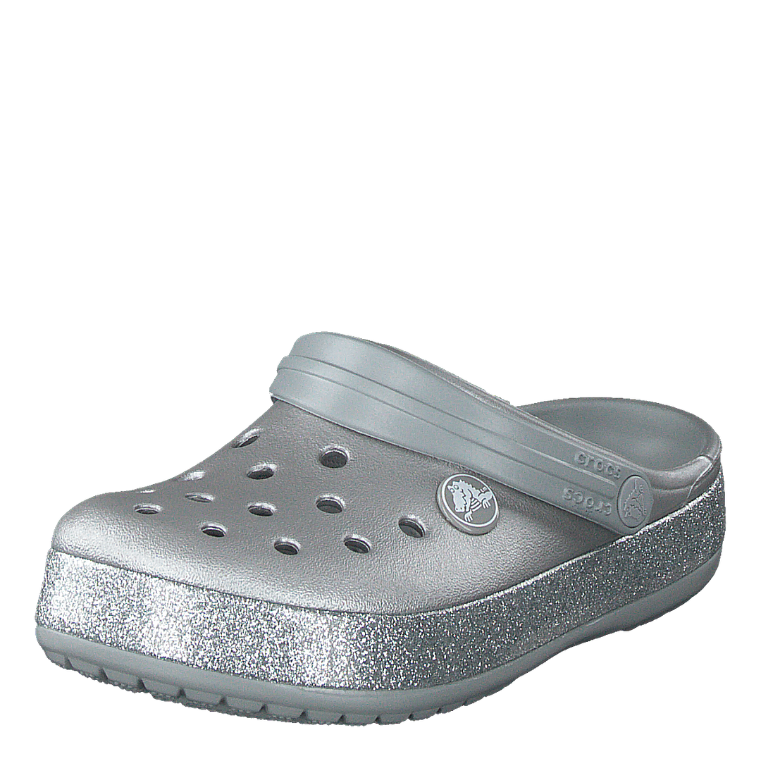 Crocband Glitter Clog K Silver