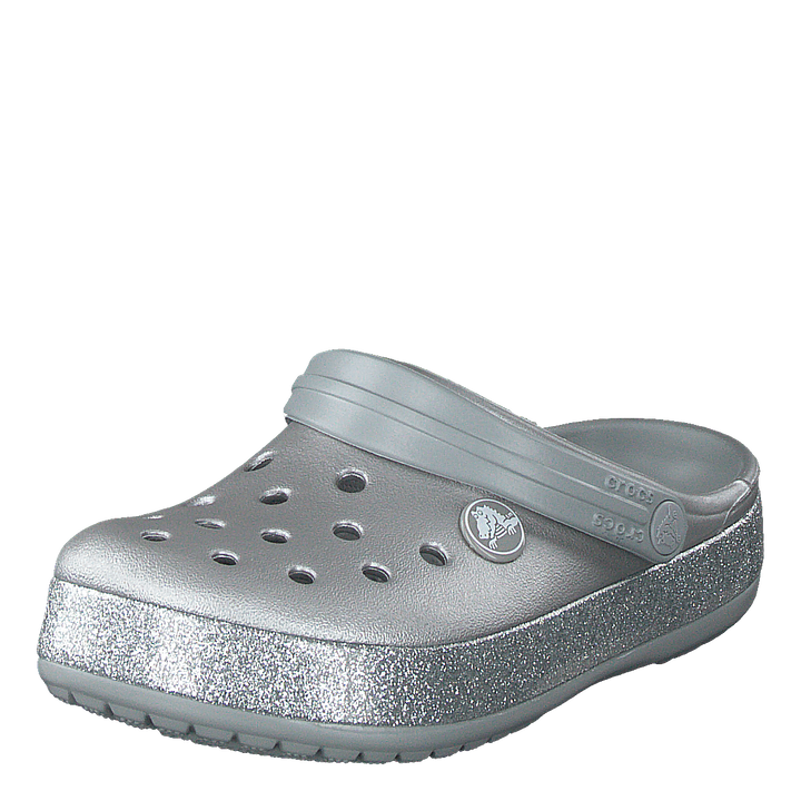 Crocband Glitter Clog K Silver