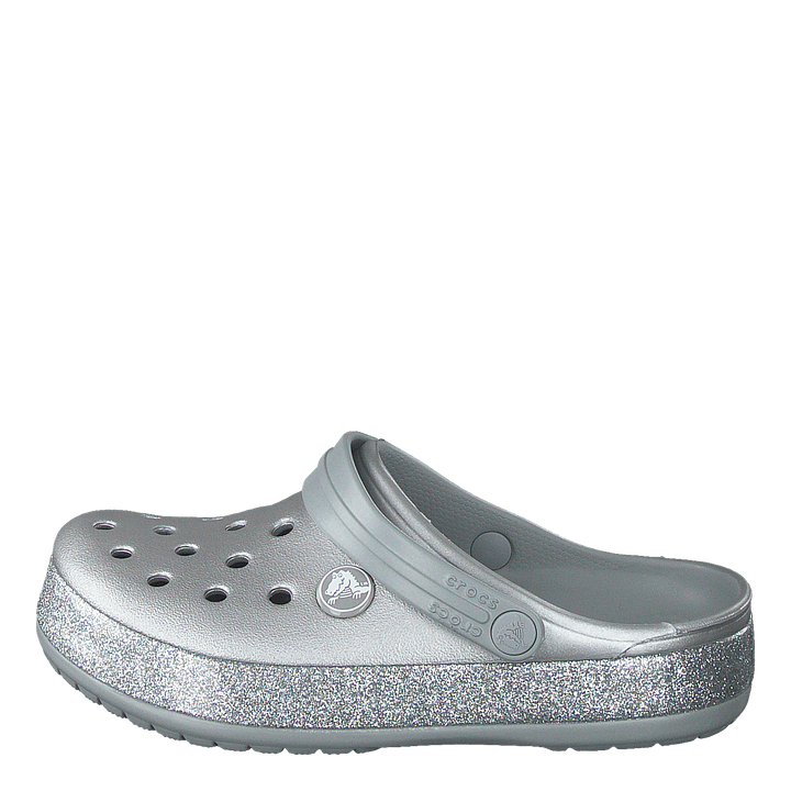 Crocband Glitter Clog K Silver