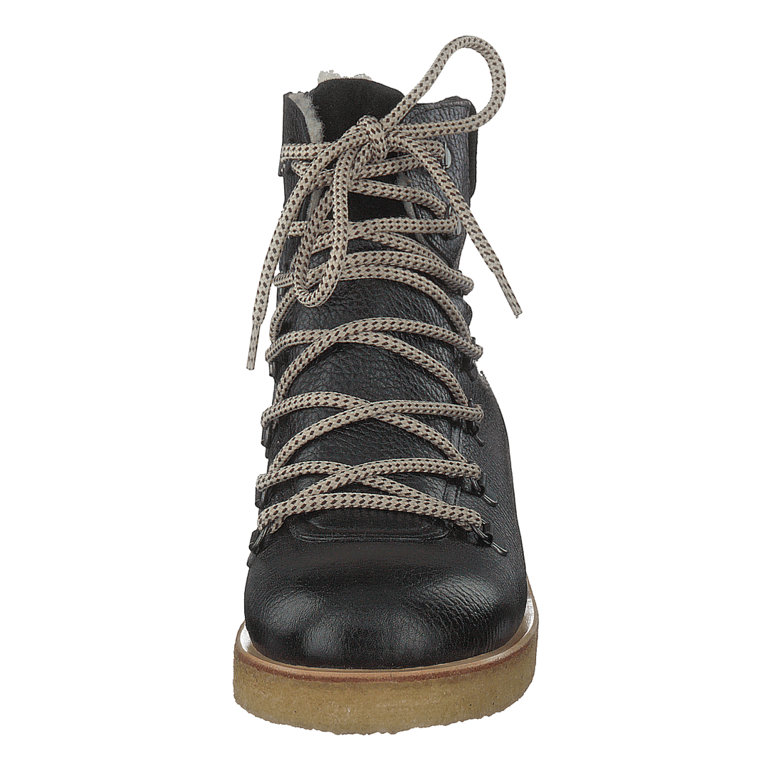 Tex-boot With Laces And Zipper Black