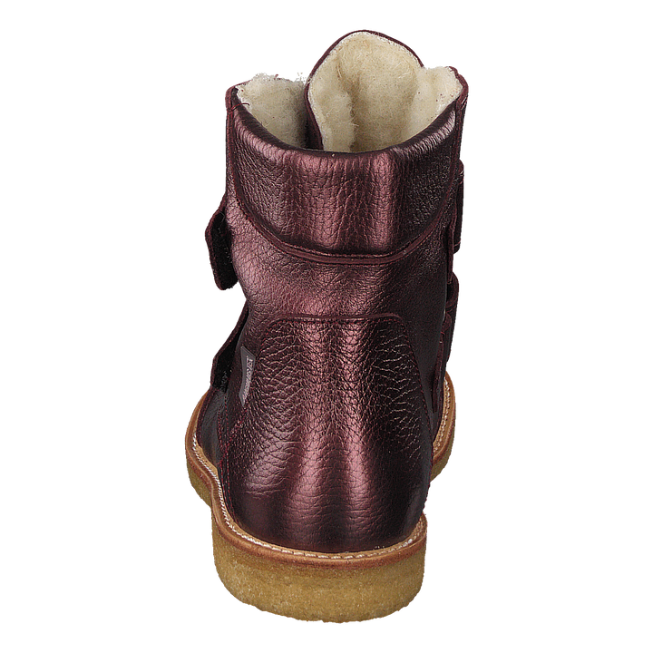 Tex-boot With Velcro Closure Bordeaux Shine