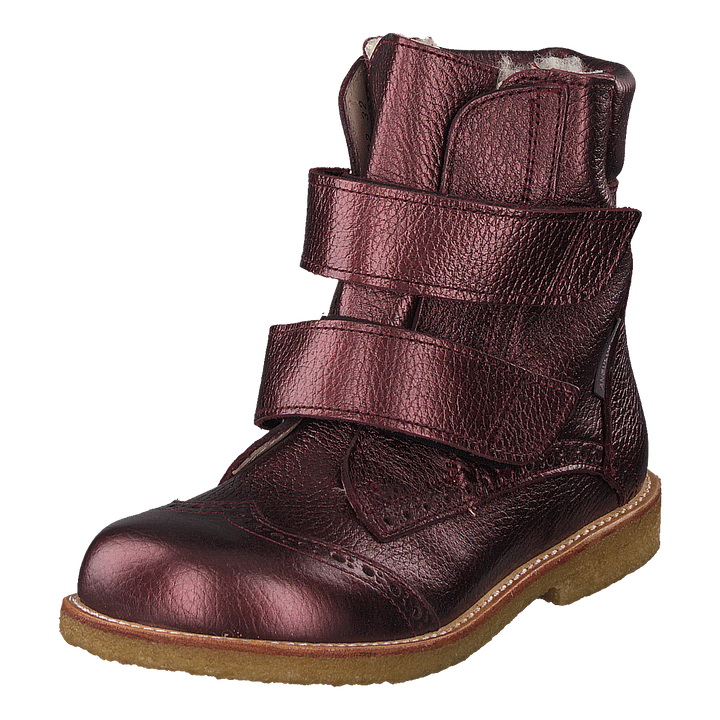 Tex-boot With Velcro Closure Bordeaux Shine