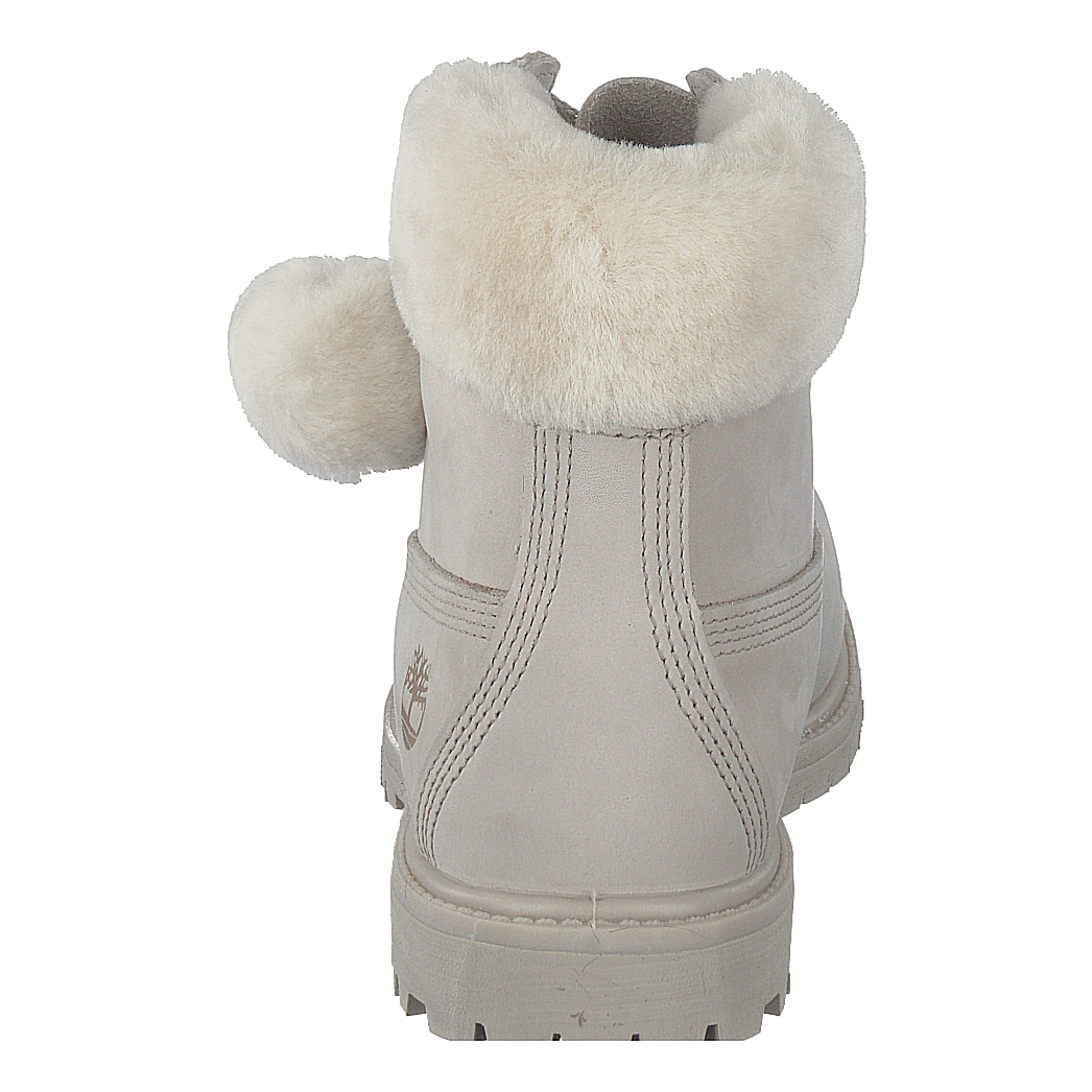 6 Inch Premium W/shearling Collar Pure Cashmere