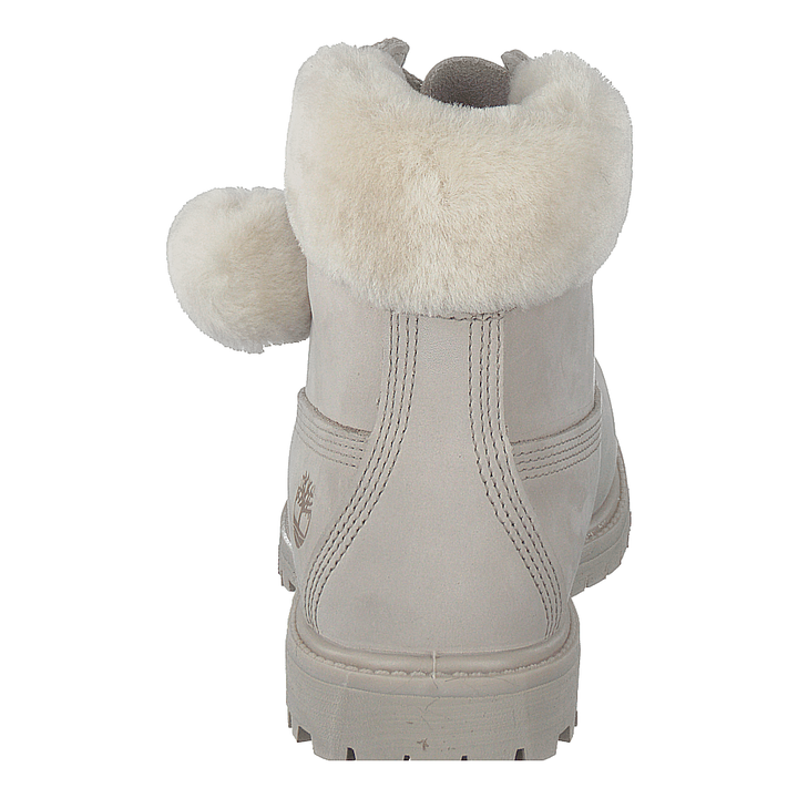 6 Inch Premium W/shearling Collar Pure Cashmere