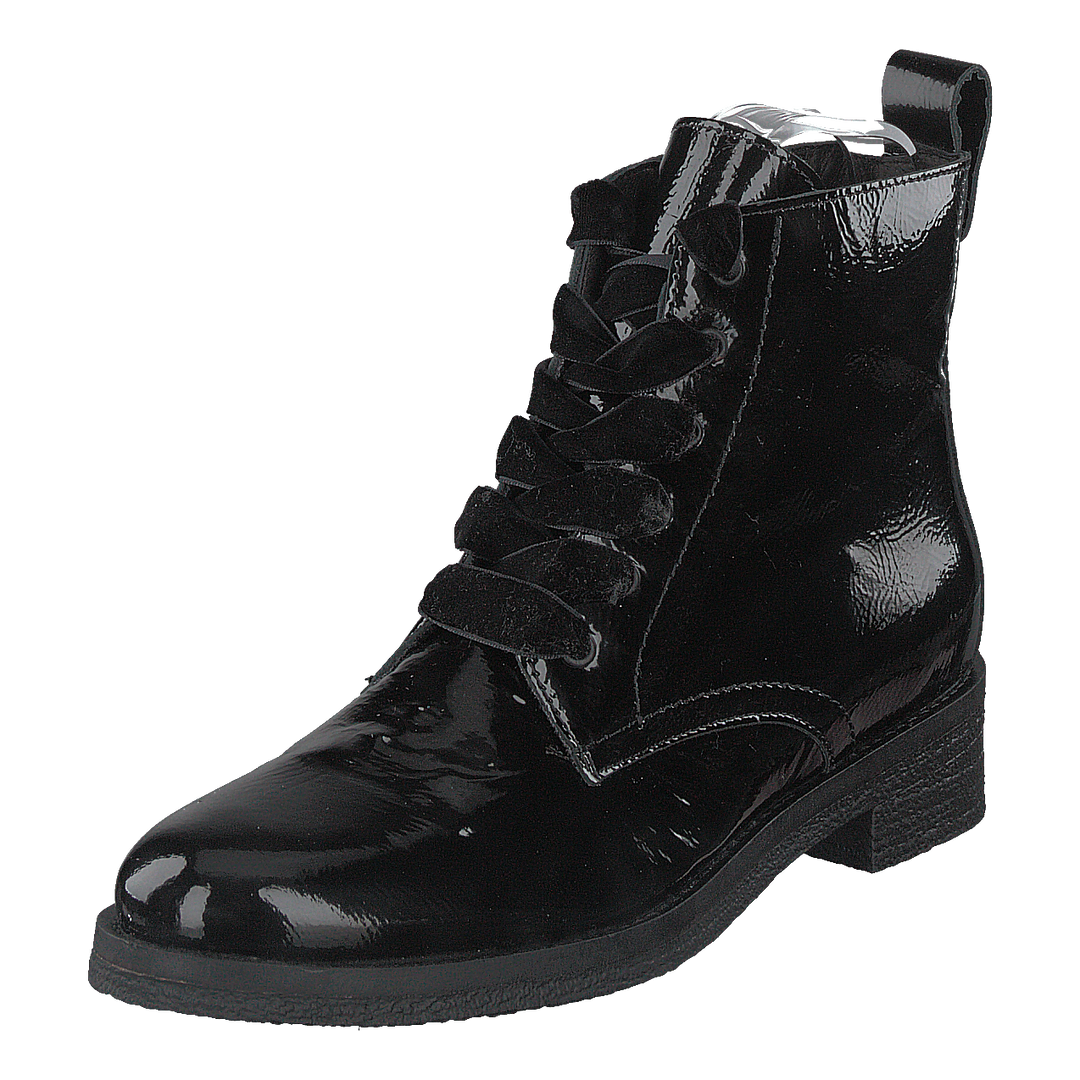 Biatine Patent Laced Up Boot Black